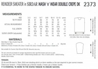 Knitting Pattern - Sirdar 2373 - Wash 'n' Wear Double Crepe DK - Reindeer Sweater